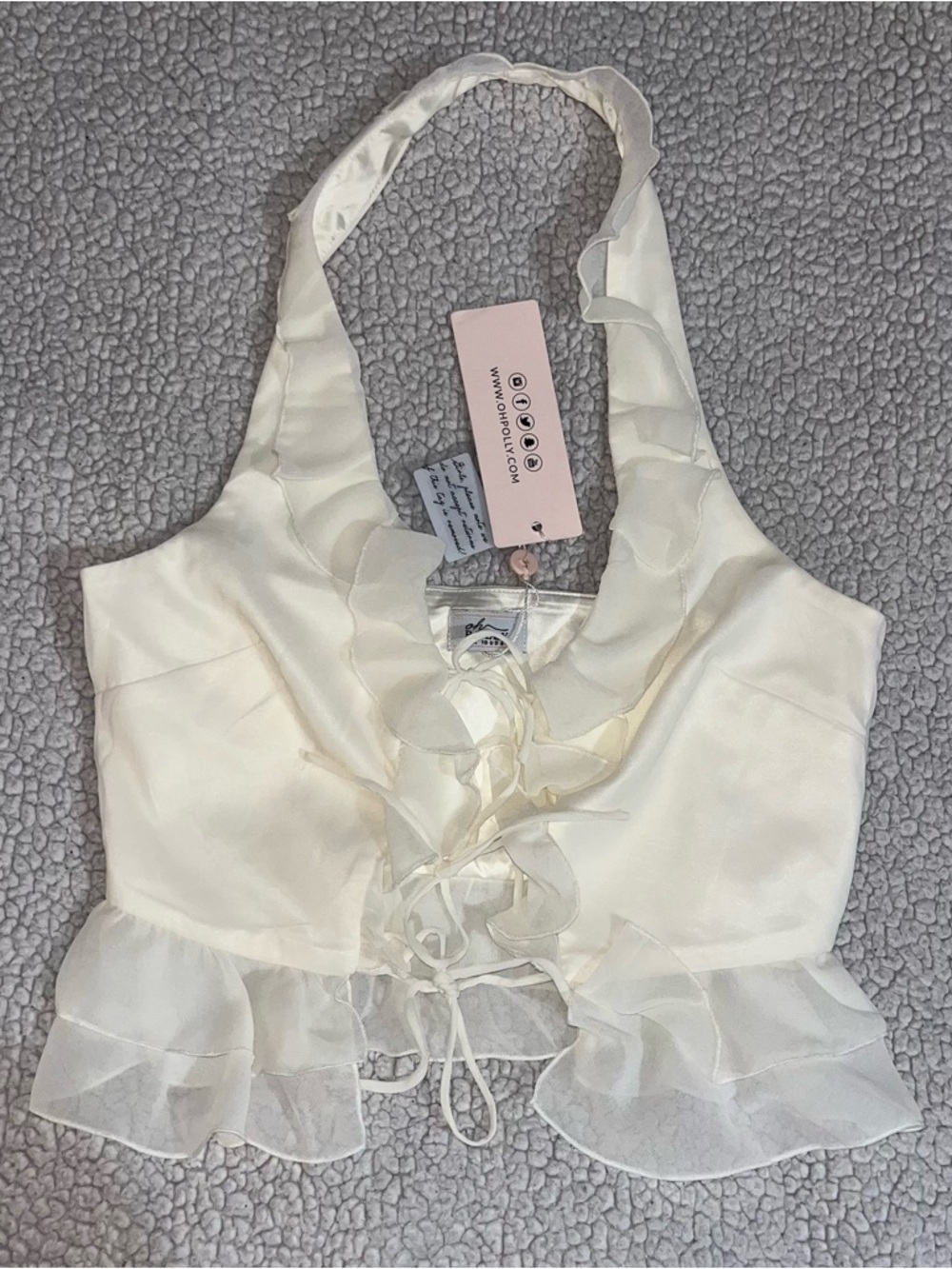 Oh Polly Halter Ruffled Tank - Picture 6 of 10